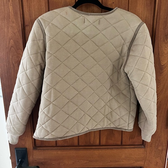 Alex Mill Cotton Quilted fleece Jacket in Vintage Khaki - Picture 5 of 5